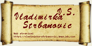 Vladimirka Štrbanović vizit kartica